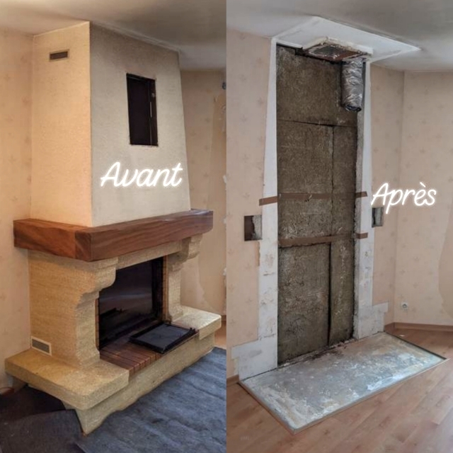 démontage cheminée 